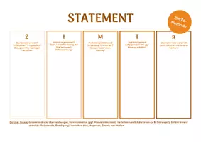 Vorschau - Merkblätter - Vorlage für UB-/UpP-Statement ZIMTa-Methode - Seite 1