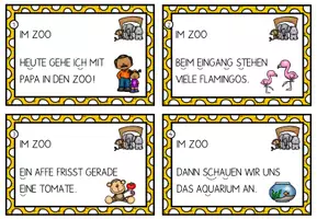 Vorschau - Text - Lesekartei: Im Zoo - Seite 1