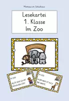 Vorschau - Text - Lesekartei: Im Zoo - Deckblatt