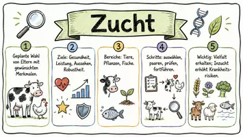 Vorschau - Arbeitsblätter - Arbeitsblatt "Zucht" + Onlineübung & MP3 + Infografik - Seite 1
