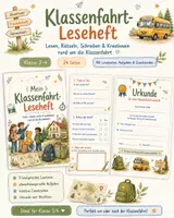 Vorschau - Arbeitsblätter - Klassenfahrt - Leseheft für die Grundschule – 24 Seiten mit Lesetexten, Aufgaben, Rätseln & kreativen Zusatzseiten - Seite 1