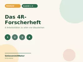 Vorschau - Arbeitsblätter - Eduki_4R_Forscherheft_Kinder - Deckblatt