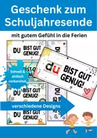 Vorschau - selbst erstellte Cliparts/Grafiken - Du bist gut genug 🎵 Geschenk zum Ferien Abschied - Deckblatt