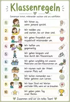 Vorschau - Poster - Klassenregeln - Classroommanagement - Seite 1