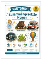 Vorschau - Stationenlernen - PANTOMIME – Zusammengesetzte Nomen - Deckblatt