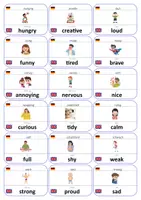 Vorschau - Fördermaterial/Inklusion - Englisch Flashcards: Gefühle & Eigenschaften - Seite 2