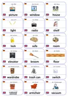Vorschau - Fördermaterial/Inklusion - Englisch Flashcards: Haus & Wohnung - Seite 1