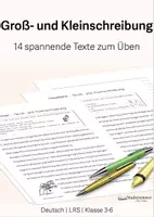 Vorschau - Arbeitsblätter - Groß- und Kleinschreibung - 14 spannende Texte zum Üben, Klasse 3-6 - Deckblatt