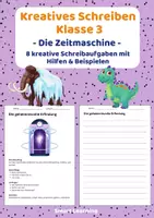 Vorschau - Stundenentwürfe - Kreatives Schreiben Klasse 3 – Die Zeitmaschine | Schreibaufgaben mit Hilfen & Beispielen - Deckblatt