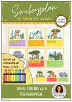 Vorschau - Poster - Smileyplan (Tiere der Savanne) - Deckblatt