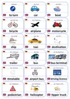 Vorschau - Fördermaterial/Inklusion - Englisch Flashcards: Stadt & Verkehr - Seite 1