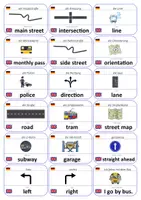 Vorschau - Fördermaterial/Inklusion - Englisch Flashcards: Stadt & Verkehr - Seite 3