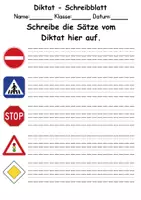 Vorschau - Arbeitsblätter - Diktat - Thema Verkehrsschilder / Verkehrszeichen - DaZ/DaF / Deutsch (Klasse 1 bis 4) - Seite 2