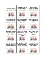 Vorschau - Arbeitsblätter - NEW YORK CITY Conversation Cards SPEAKING More 4 Unit 3 BIG APPLE - Seite 1