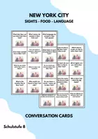 Vorschau - Arbeitsblätter - NEW YORK CITY Conversation Cards SPEAKING More 4 Unit 3 BIG APPLE - Deckblatt