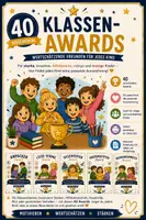 Vorschau - Mal- und Bastelvorlagen - 🏆 40 Klassen-Awards | Wertschätzende Urkunden für jedes Kind | Schuljahresende & Klassenabschluss - Deckblatt