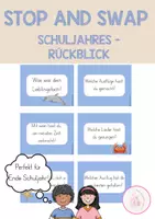 Vorschau - Spiele - Rückblick Schuljahr / Ende vom Schuljahr / Stopp and Swap Schuljahresende - Deckblatt