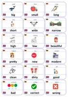 Vorschau - Fördermaterial/Inklusion - Englisch Flashcards: Eigenschaftswörter - Seite 1