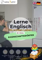 Vorschau - Fördermaterial/Inklusion - Englisch Flashcards: Eigenschaftswörter - Deckblatt