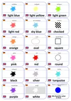 Vorschau - Fördermaterial/Inklusion - Englisch Flashcards: Farben & Formen - Seite 3