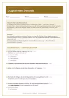 Vorschau - Test - Diagnosetest Deutsch für die Oberstufe - Seite 1