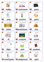 Vorschau - Fördermaterial/Inklusion - Englisch Flashcards: Freizeit & Reisen - Seite 1