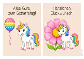 Vorschau - Mal- und Bastelvorlagen - Einhornklasse - Geburtstagsaufsteller (Klassentier) - Seite 2