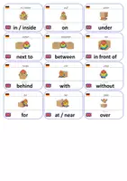 Vorschau - Fördermaterial/Inklusion - Englisch Flashcards: Präpositionen - Seite 1