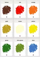 Voorbeeld - English Colors (vocabulary cards) – Kleuren in het Engels - Pagina 1
