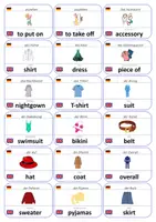 Vorschau - Fördermaterial/Inklusion - Englisch Flashcards: Kleidung - Seite 1
