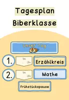 Vorschau - Anderer Materialtyp - Tagesplan Stundenplan Biberklasse - Deckblatt