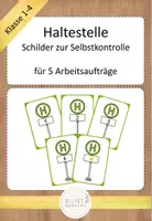Vorschau - Arbeitsblätter - Selbstkontrolle im Unterricht – Haltestelle - Deckblatt