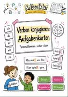 Vorschau - Stationenlernen - Verben konjugieren Klasse 3 - Deckblatt