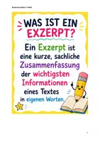Vorschau - Stundenentwürfe - Exzerpt schreiben – Schritt für Schritt zum Exzerpt - Seite 1