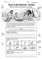 Vorschau - Arbeitsblätter - Steinzeit Klasse 5/6 | Feuer - Seite 1