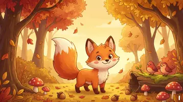 Aperçu - Préparation de séance / Séance complète - Kamishibaï | Le renard curieux | Les animaux de la forêt - Page 1