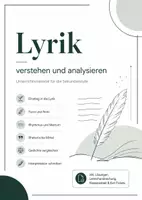 Vorschau - Stundenentwürfe - Lyrik analysieren Klasse 8/9 – Gedichtanalyse, Interpretation & Klassenarbeit - Deckblatt