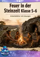 Vorschau - Arbeitsblätter - Steinzeit Klasse 5/6 | Feuer - Deckblatt