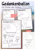 Vorschau - Arbeitsblätter - Gedankenballoon / Gedanken - Corona Sketchnotes - Seite 1