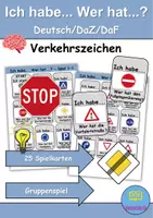 Vorschau - Arbeitsblätter - Materialpaket - Reden / Sprechen - Verkehrsschilder / Verkehrszeichen - DaZ/DaF / Deutsch / Sachunterricht - Seite 1