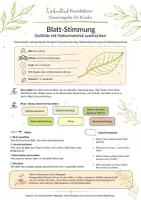 Vorschau - Arbeitsblätter - Gefühle benennen mit Naturmaterial – Blatt-Stimmung | Achtsamkeit & Selbstwahrnehmung - Deckblatt