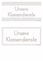 Vorschau - Präsentationen/Tafelbilder - Klassendienste Visualisierung | beige, blau, Classroom Management - Seite 1
