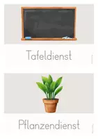 Vorschau - Präsentationen/Tafelbilder - Klassendienste Visualisierung | beige, blau, Classroom Management - Seite 3