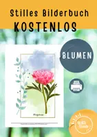 Vorschau - Bildkarten - Stilles Bilderbuch Blumen Beschäftigung für Demente Demenz Kostenlos - Deckblatt
