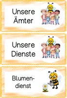Vorschau - Präsentationen/Tafelbilder - Dienste Bienenklasse 🐝 | Klassendienste & Ämter | Klassentier Biene | Grundschule | Klassenorganisation - Seite 1