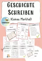 Vorschau - Mal- und Bastelvorlagen - Geschichte schreiben Mini Heft - Deckblatt