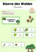 Vorschau - Spiele - Wald: Laubbäume und Früchte - Domino (Kl. 2-4) - Deckblatt