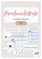 Vorschau - Präsentationen/Tafelbilder - Pinselwaschstraße Kunst | beige,blau, verschiedene Varianten - Deckblatt