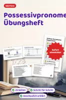 Vorschau - Arbeitsblätter - Possessivpronomen Übungsheft Klassen 4-6 - Deckblatt