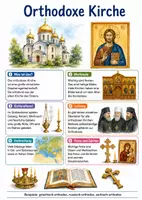 Vorschau - Arbeitsblätter - Lernplakat + Arbeitsblatt "Orthodoxe Kirche" + Onlineübung & MP3 + Mindmaps + Infografiken - Deckblatt